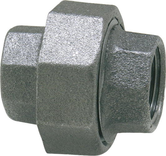 Malleable iron fitting, black, 3/8" female thread, type 340, conical sealing
