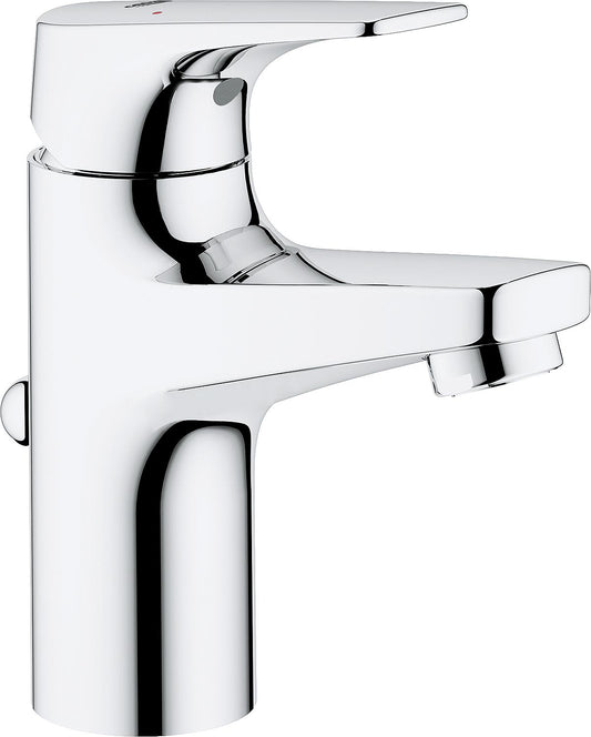 Grohe Bauflow S-Size chrome basin mixer with temperature limiter