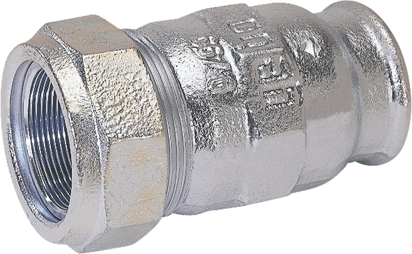 Malleable iron compression fitting with internal thread, gas PN 5, water PN 16, type I 2" (60.3)