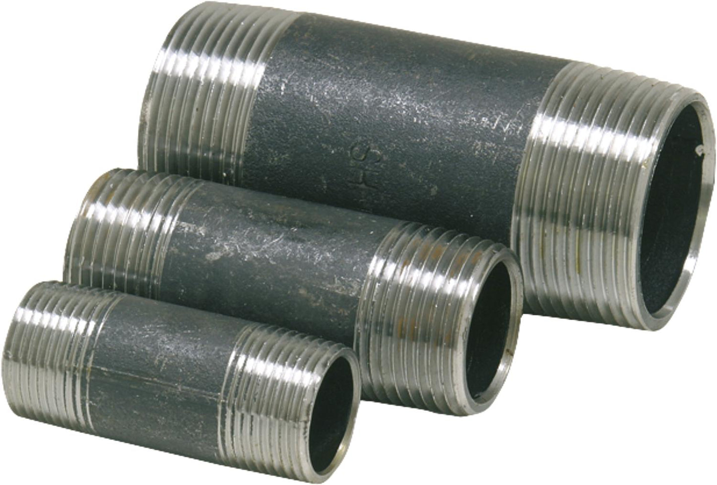 Pipe double nipple, black 3/8" x 40 mm (A/A) DIN2982