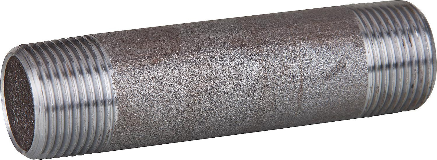 Pipe double nipple, black 3/8" x 40 mm (A/A) DIN2982