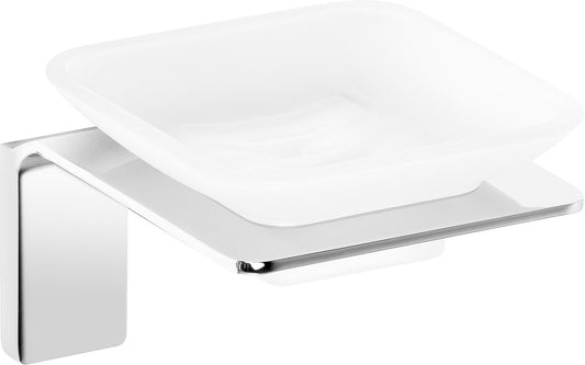 Erico soap dish with wall bracket, zinc, chrome-plated