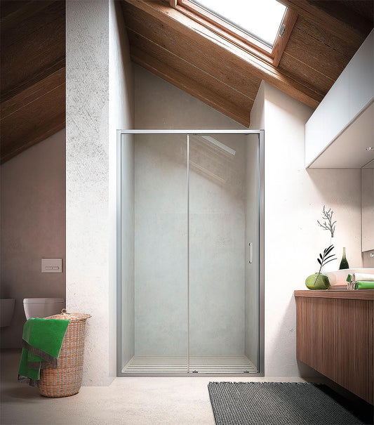 Nischendusche Eloa 2.0, 1 Schiebetür und 1 Glas-Fixteil