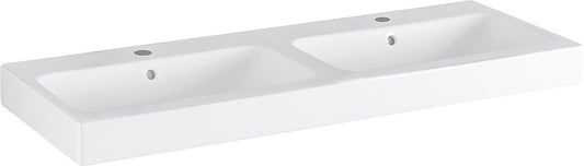 Geberit iCon double washbasin, white, WxHxD: 1200x160x485 mm