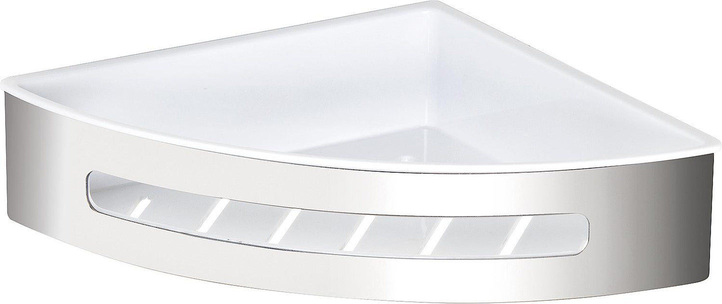Corner shower basket Erlena 206x56x206 mm polished stainless steel
