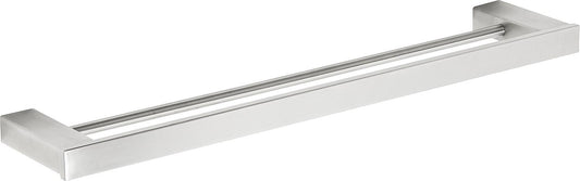Erva double towel rail, L=600 mm, brushed stainless steel