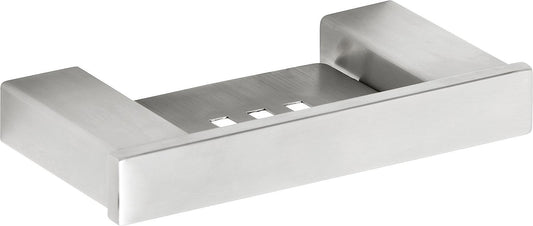 Erva soap dish with wall bracket, brushed stainless steel