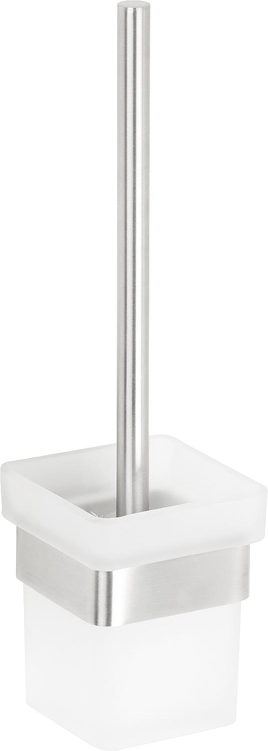 Erva toilet brush set with wall bracket, brushed stainless steel