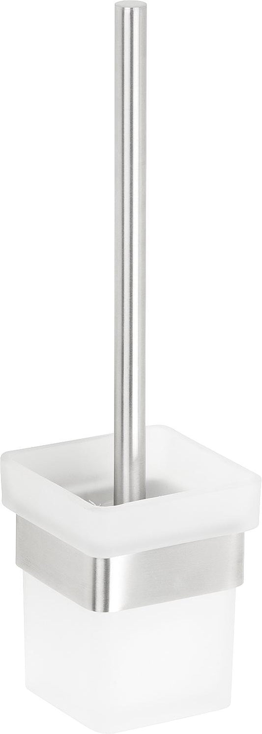 Erva toilet brush set with wall bracket, brushed stainless steel