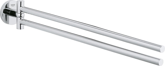 Grohe Essentials double-arm chrome towel rail