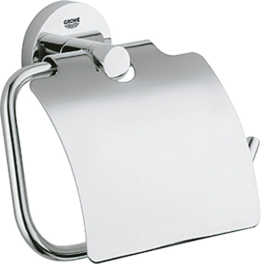 Grohe Essentials toilet paper holder with lid, chrome