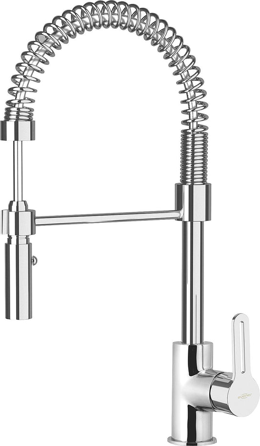 Enzan kitchen mixer tap with removable spray head, 215 mm projection, chrome-plated