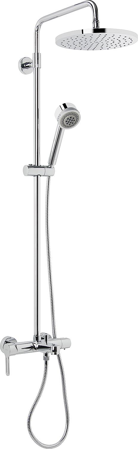 Brause-System Enzan Handbrause, Kopfbrause Ø 250 mm und Wannenmischer chrom