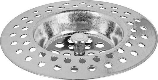 Stainless steel drain strainer for shower and bath drain valve, 1 1/2" upper Ø = 70 mm