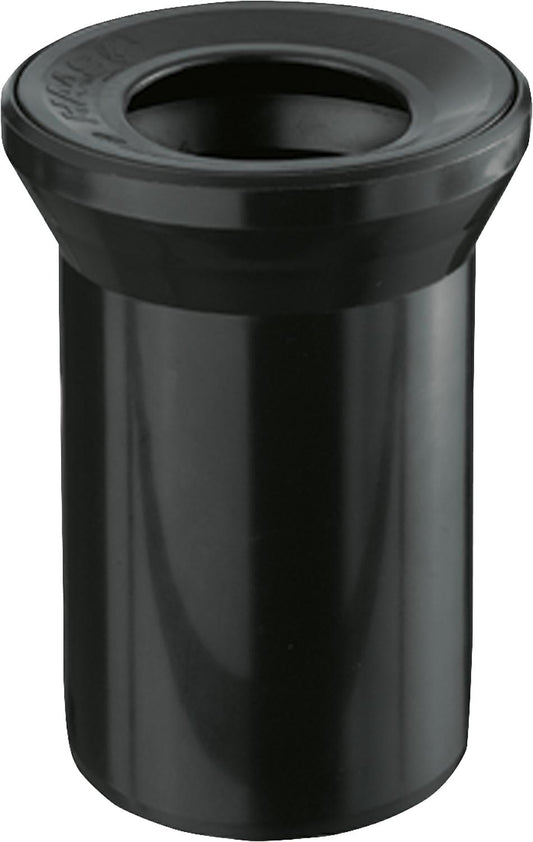 Raccord de WC, noir, avec joint, Ø 110/110 mm, droit