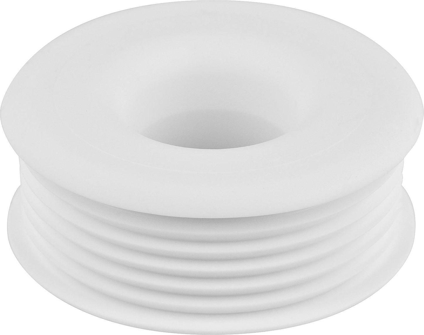 Light-colored rubber flush pipe connector for Euro-WC Ø 28/32 mm connection = 55-58 mm/without rosette