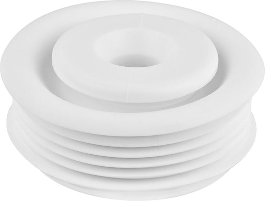 Rubber flush pipe connector for Euro-toilet pressure flush valves, connection 55-58mm / without rosette
