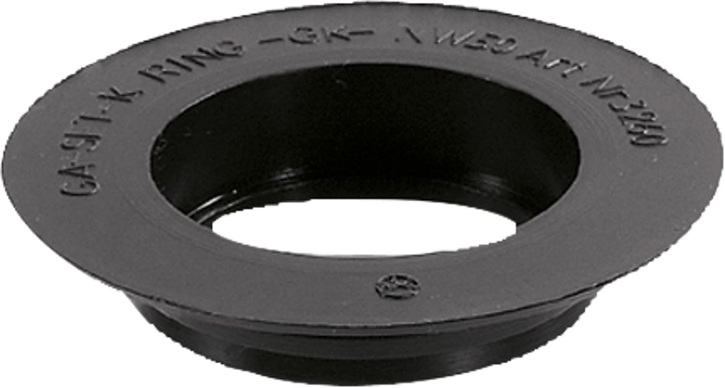 Rubber lip ring "I" for transition seal cast iron/HT pipe, black, DN50 GK-50