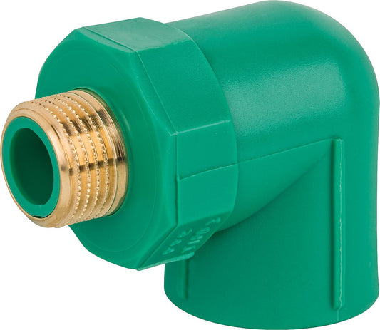 PPR pipe elbow AG PN25 20 mm x 1/2"