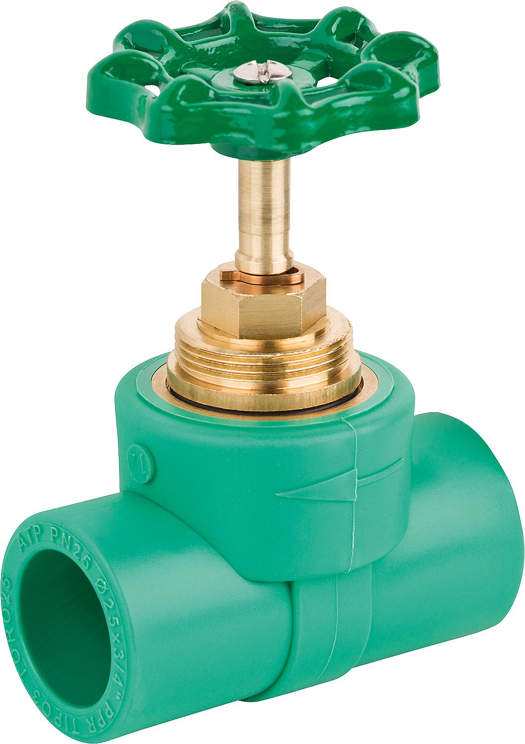 PPR pipe with lockable valve and adjusting wheel Ø 20 mm