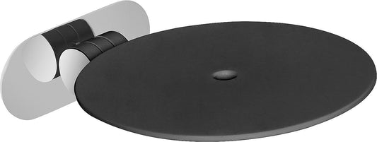 Klappsitz Elida aus Edelstahl/ PE/HD, schwarz, 320x100x390mm, mit Befestigung