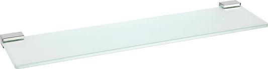 Eivor storage console, L=500 mm, satin-finished glass, chrome-plated zinc