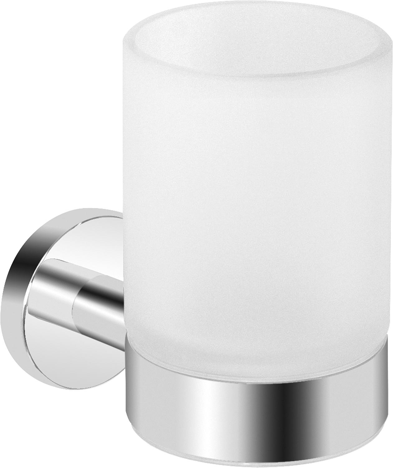 Eldrid glass holder with wall bracket, brass, light bronze color
