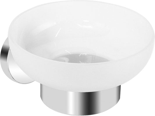 Eldrid soap dish with wall bracket, chrome-plated brass