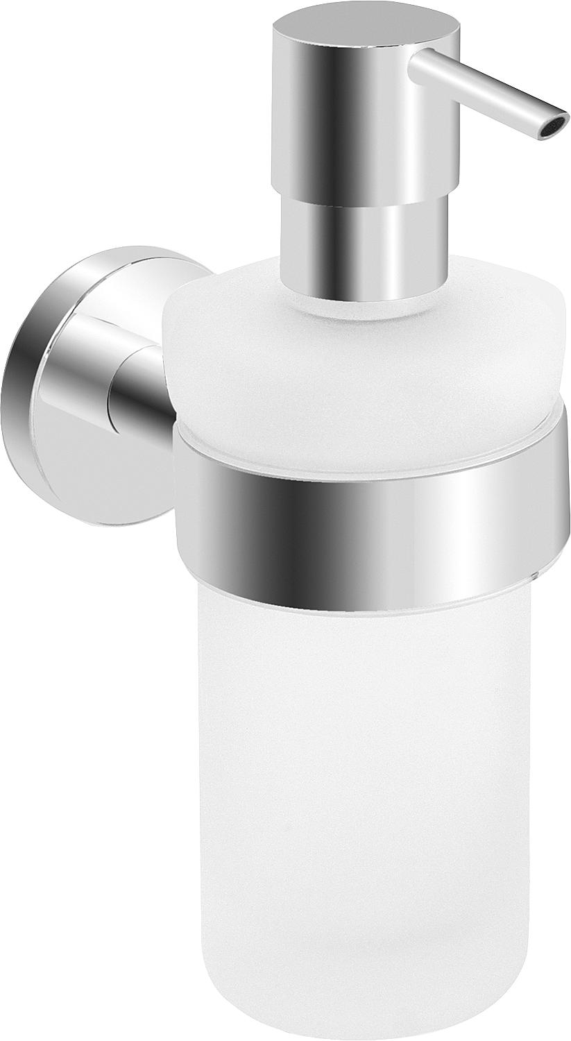 Eldrid soap dispenser with wall bracket, brass, light bronze color