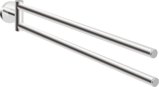 Eldrid towel rail, two-arm, movable, chrome-plated brass