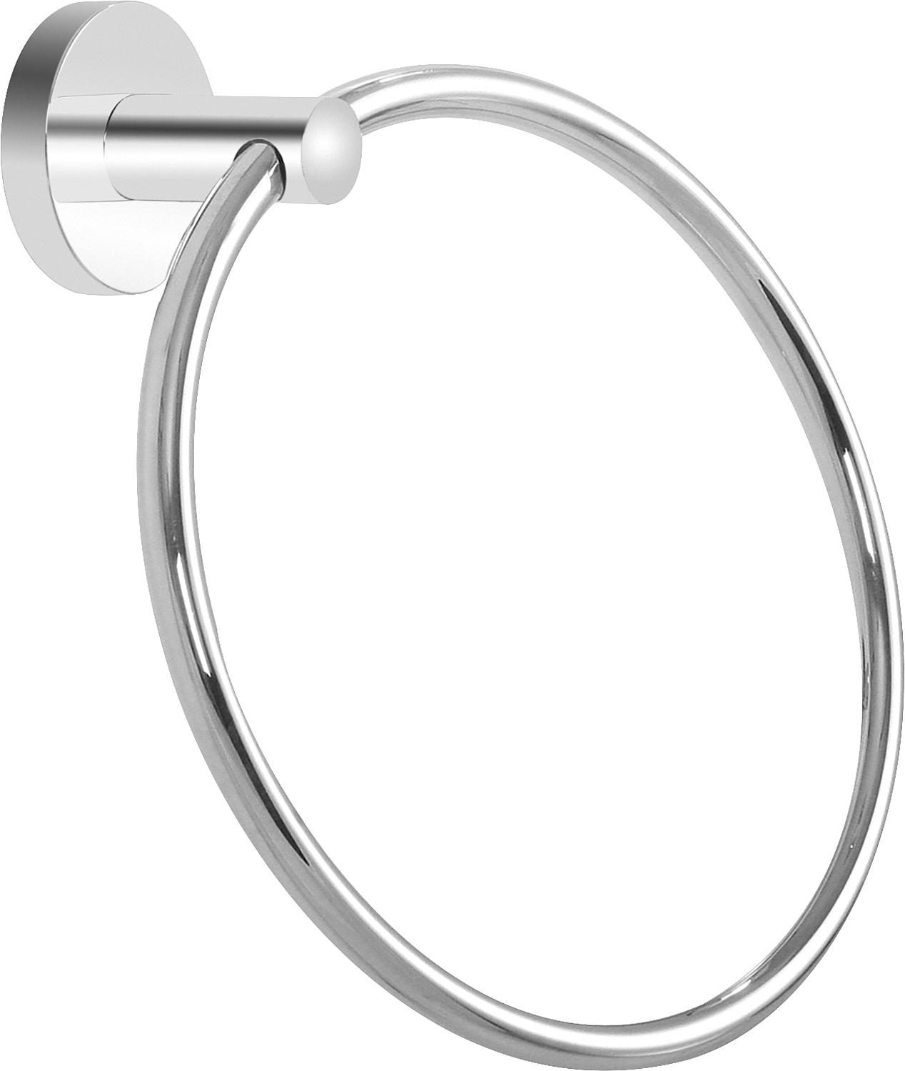Anneau porte-serviettes Eldrid en laiton chromé