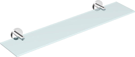 Storage console Eldrid L=600 mm, satin glass, chrome-plated brass