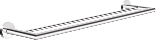 Double towel rail Eldrid L=650 mm brass chrome-plated square