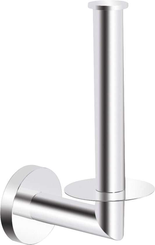 Eldrid brass chrome-plated spare paper roll holder, vertical, square