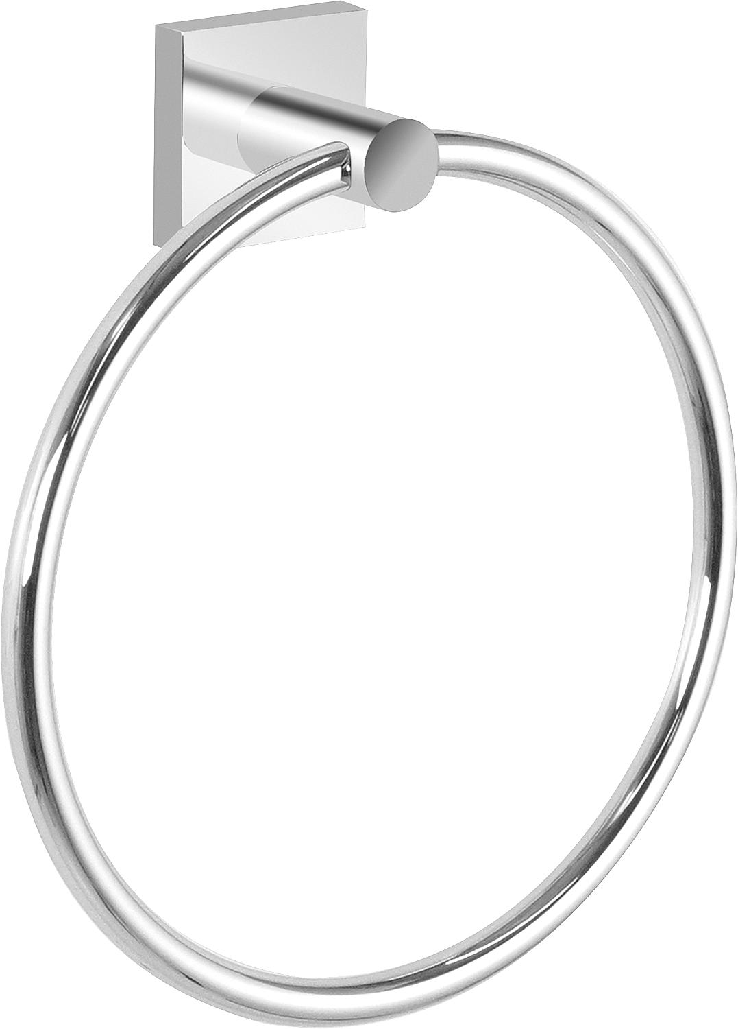 Elean nero black brass towel ring