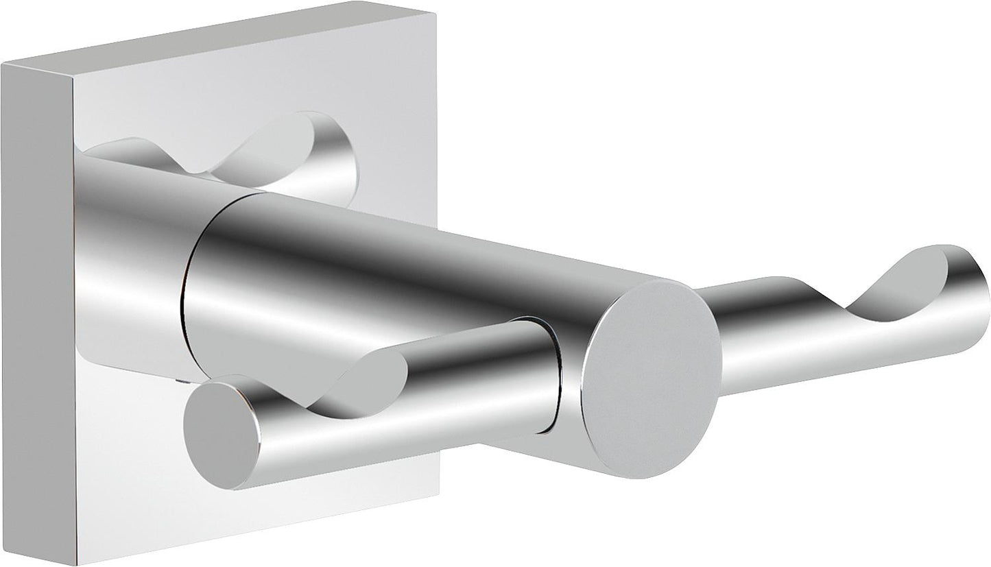 Double hook Elean brass chrome-plated