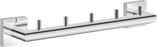 Elean hook rail with 5 hooks, chrome-plated brass