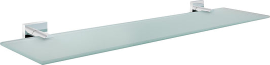 Elean storage console, L=600 mm, satin-finished glass, chrome-plated brass