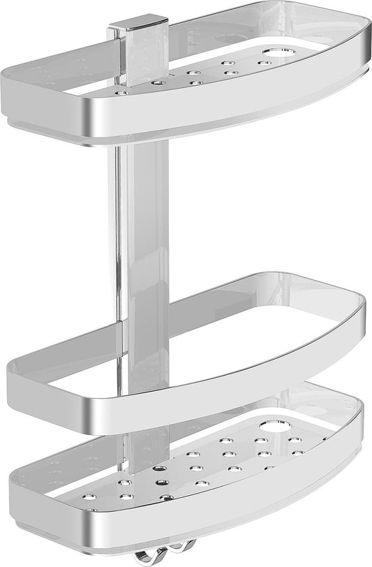 Elenis 2-tier shower basket, 240x330x118 mm, chrome-plated brass