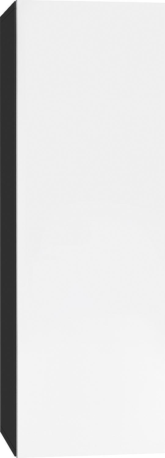 ELA tall cabinet with soft-close mechanism, black carcass (smt) - dark concrete front, 400x1200x350 mm