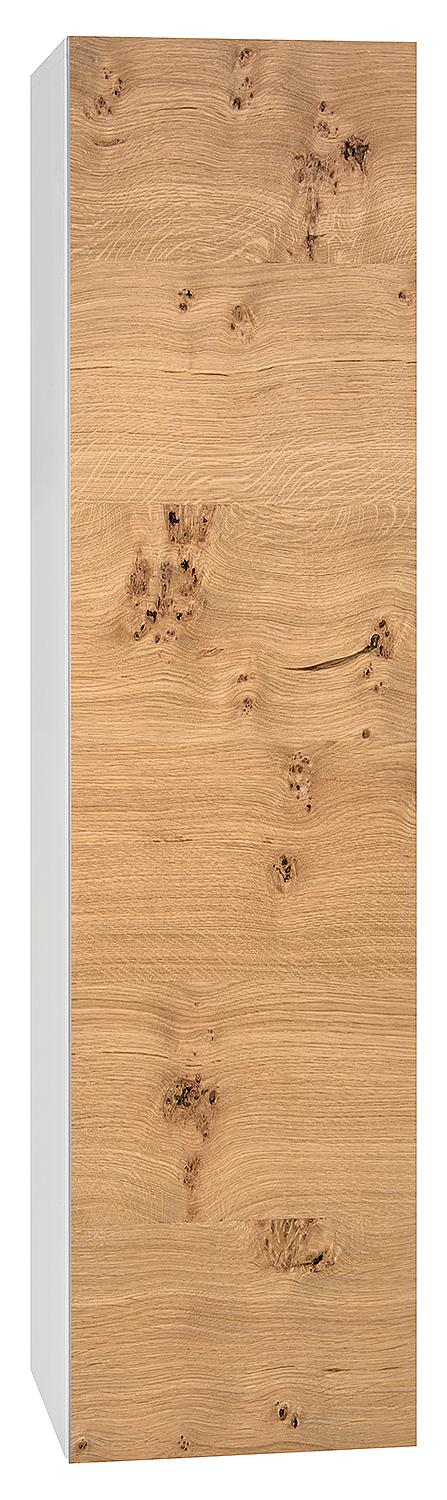 ELA tall cabinet with soft-close mechanism, white carcass (smt) - robinia grey front, 400x1600x350 mm