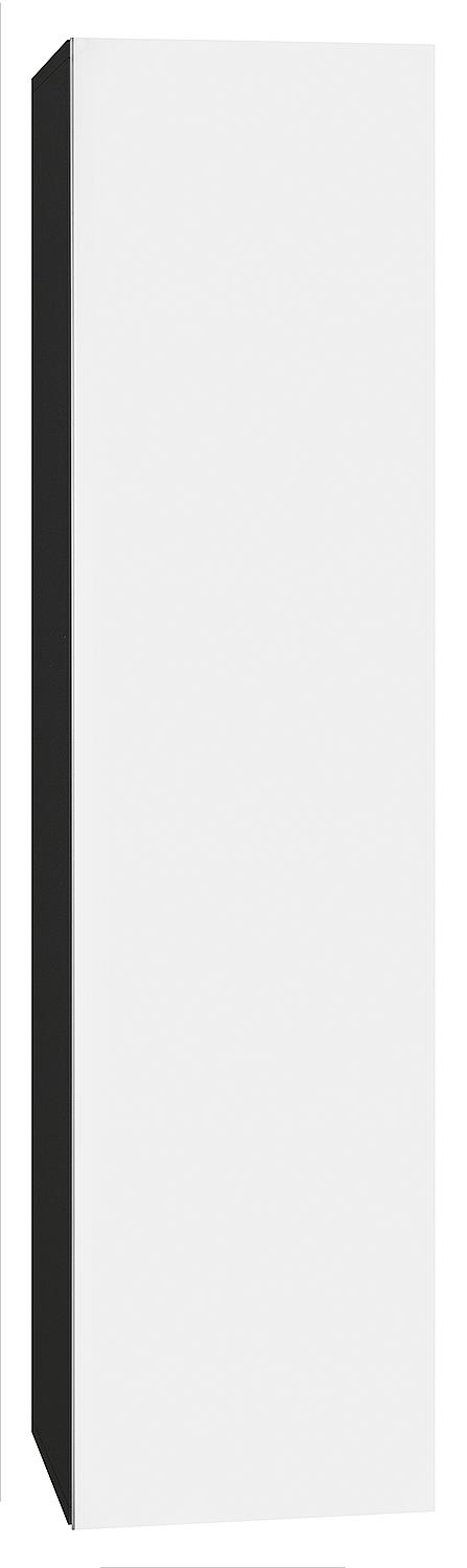ELA tall cabinet with soft-close mechanism, black carcass (smt) - dark concrete front, 400x1600x350 mm