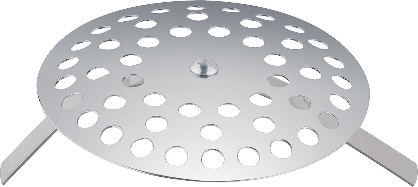 Stainless steel drain strainer for shower and bath drain valve, 1 1/2" upper Ø = 70 mm