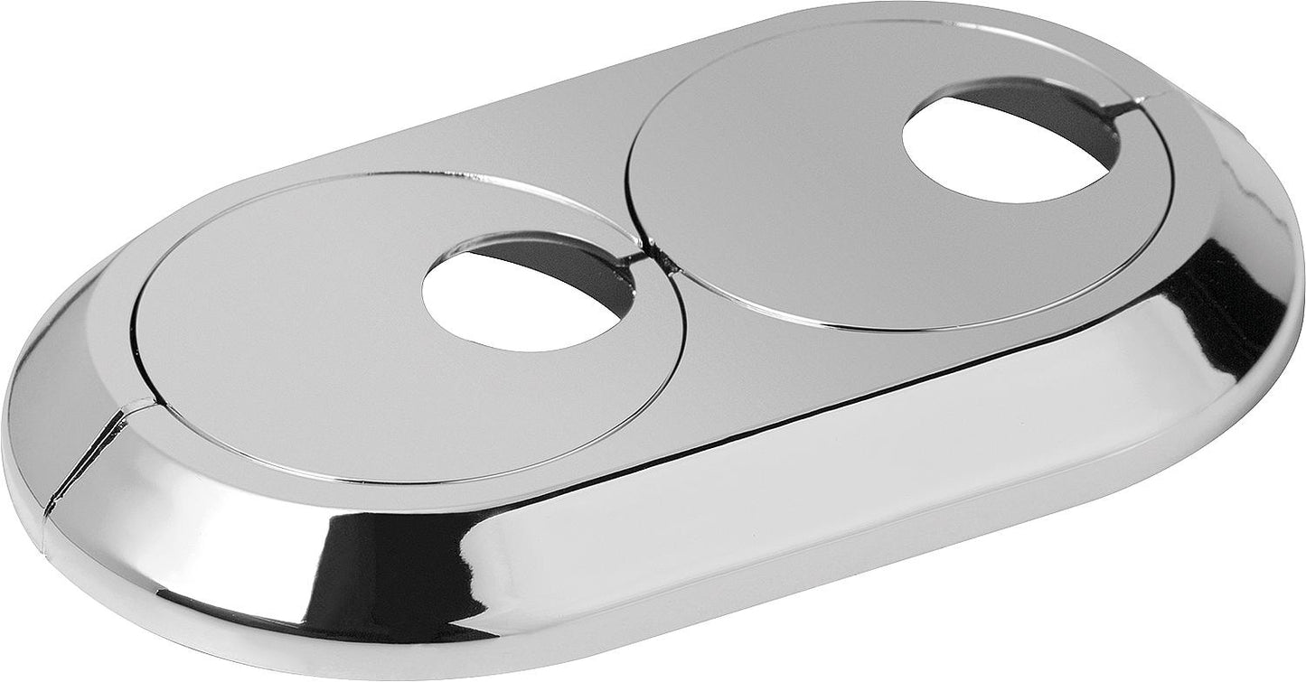 Double eccentric rosette 20mm plastic white, adjustable