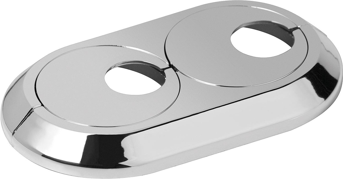 Double eccentric rosette 20mm plastic white, adjustable