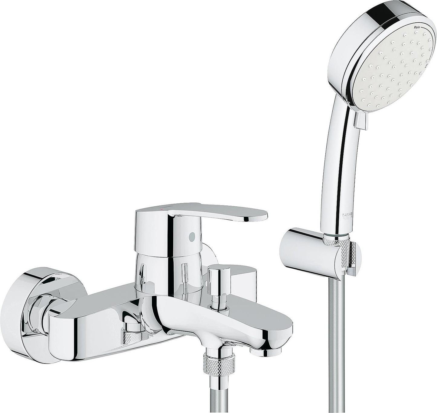 Grohe Eurostyle Cosmopolitan bath mixer set with Tempesta C100 hand shower, chrome