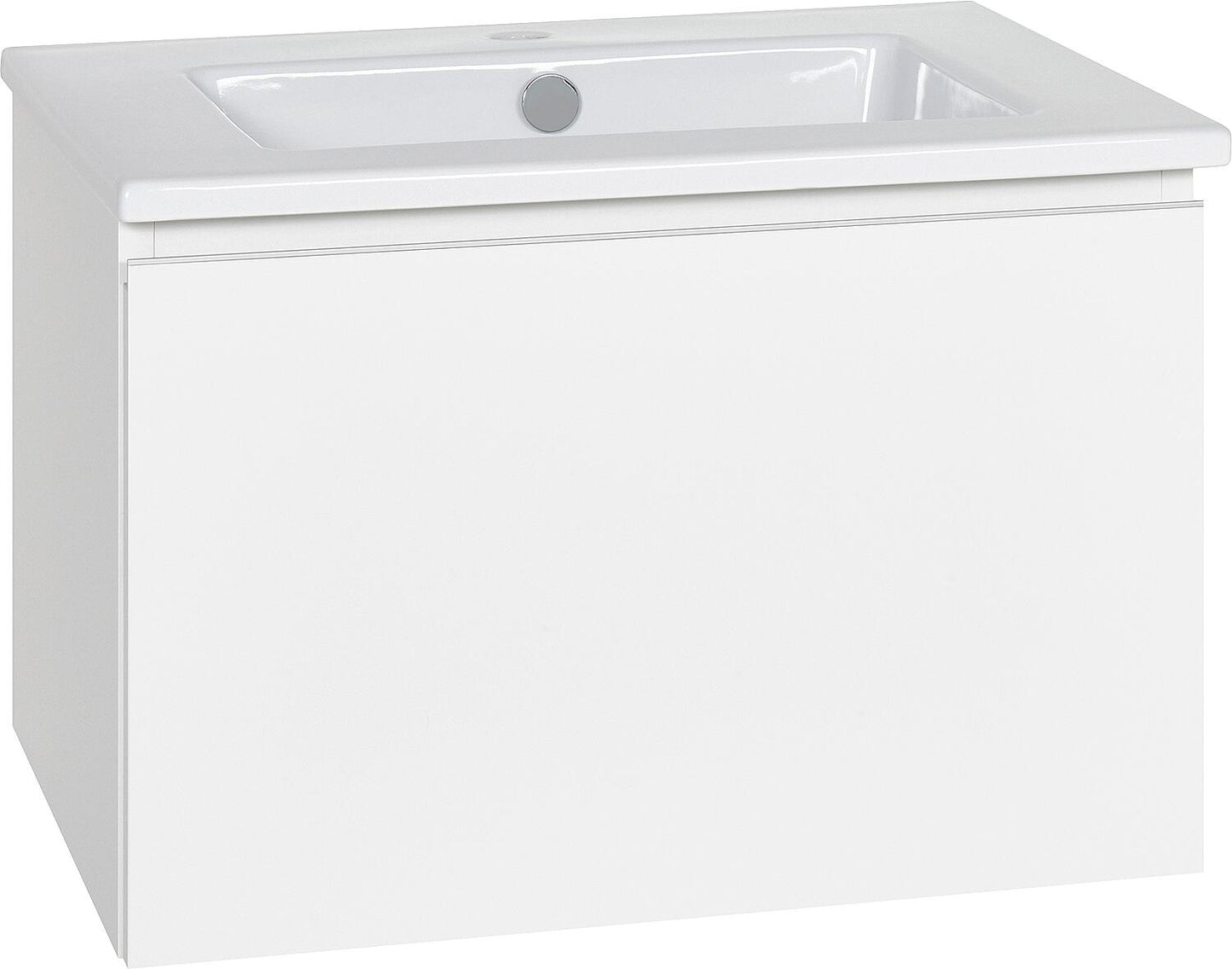 WTU + Keramik WT ELA Korpus weiss smt Front weiss hochglanz Dekor, 610x420x510 mm