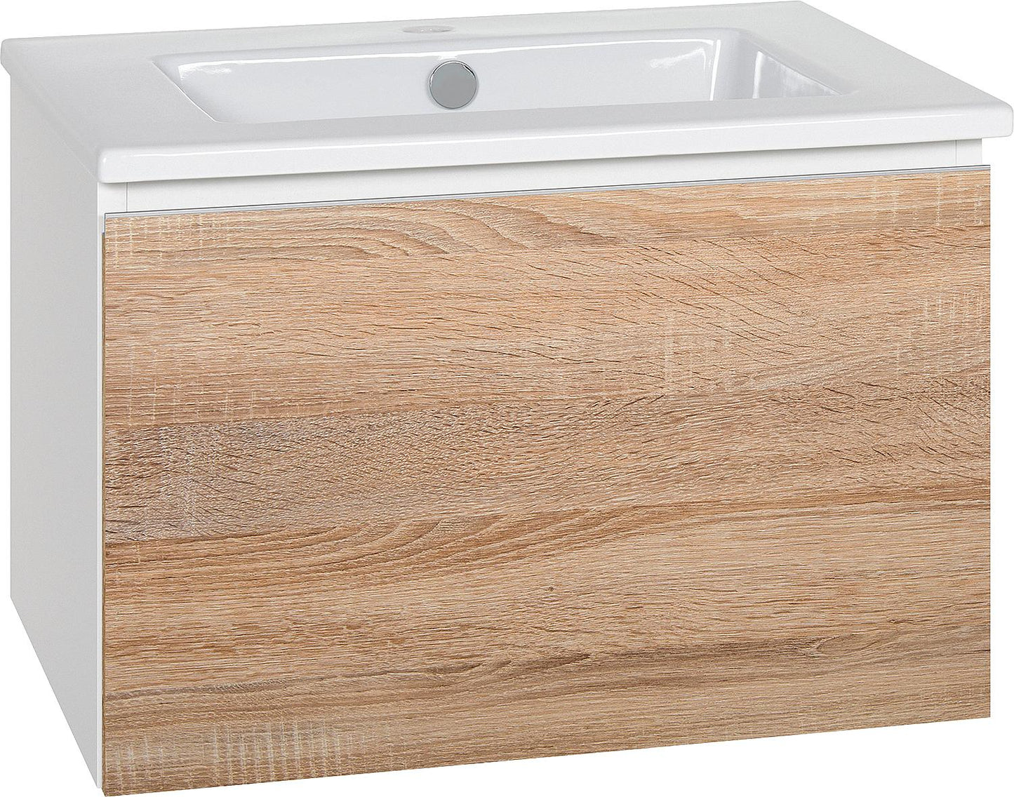 WTU + Keramik WT ELA Korpus weiss smt Front weiss hochglanz Dekor, 610x420x510 mm