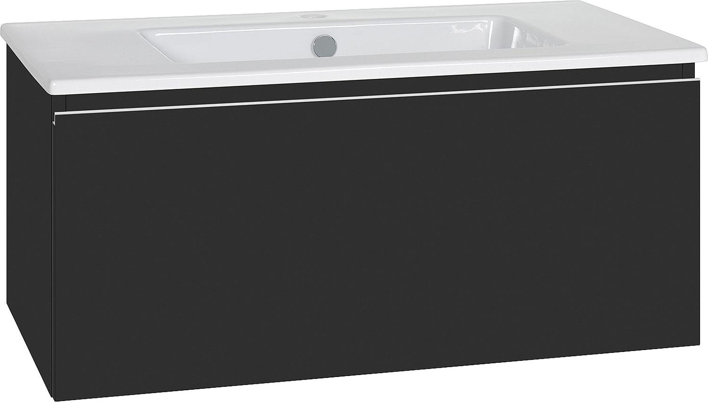 WTU + Keramik-WT Serie ELA Korpus schwarz smt-Front schwarz smt, 1210x420x510mm