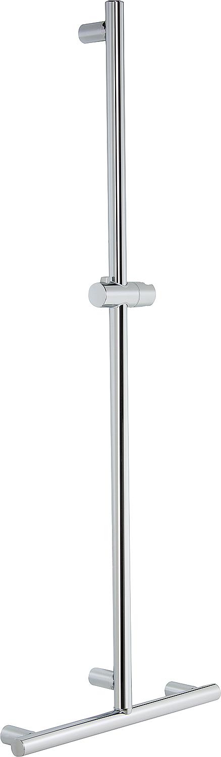 Elida shower handrail with shower bar, chrome-plated stainless steel, WxHxD: 500x1235x87mm